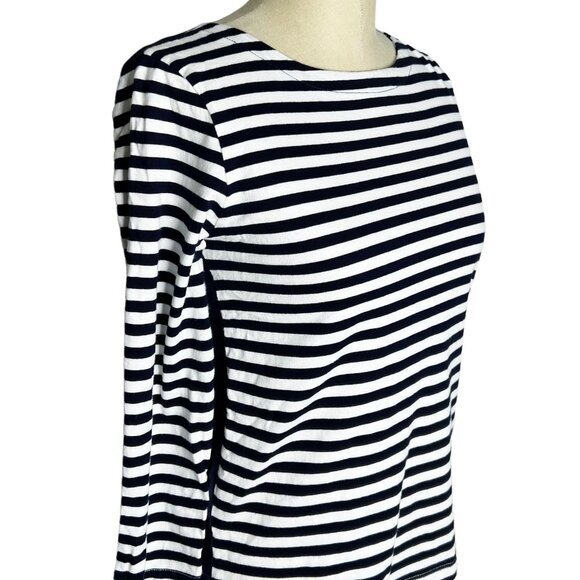 J. Crew Factory Tops - J. Crew Factory Top Womens Size XXS Navy White Striped Solid Back